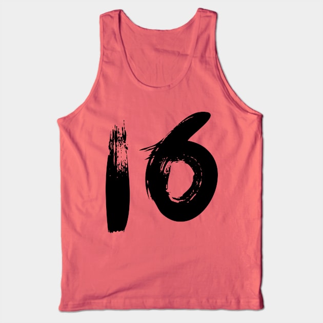 Number 16 Tank Top by Erena Samohai